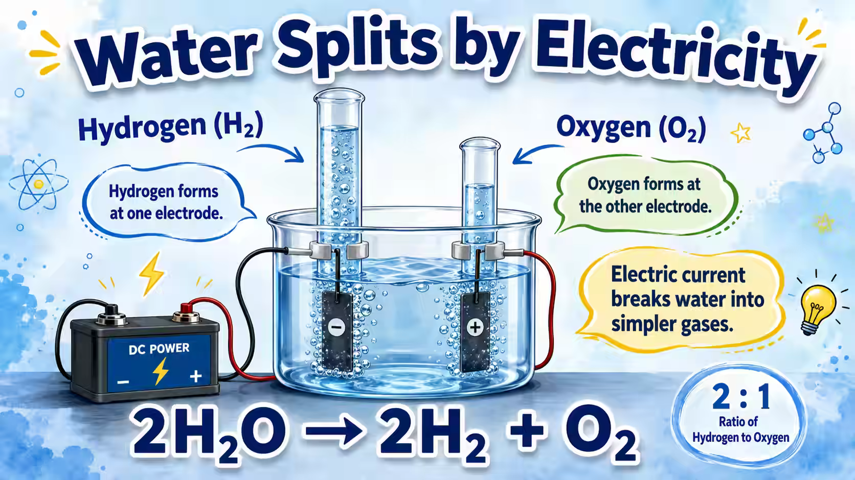 Colourful diagram explaining a science concept